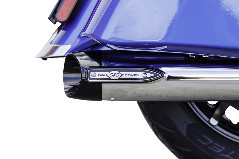 S&S CYCLE 4" Broadhead Slip-On Mufflers - Slash Cut - Chrome