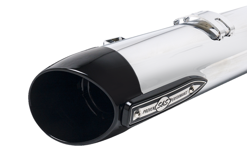 S&S CYCLE 4" Broadhead Slip-On Mufflers - Slash Cut - Chrome