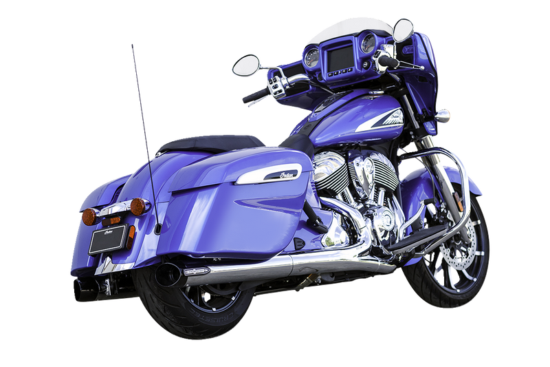 S&S CYCLE 4" Broadhead Slip-On Mufflers - Slash Cut - Chrome