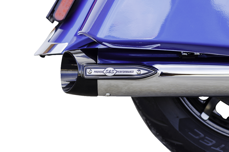 S&S CYCLE 4" Broadhead Slip-On Mufflers - Slash Cut - Chrome