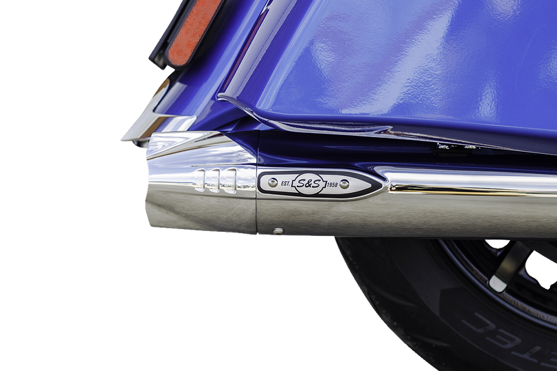 S&S CYCLE 4" Broadhead Slip-On Mufflers - Fishtail - Chrome