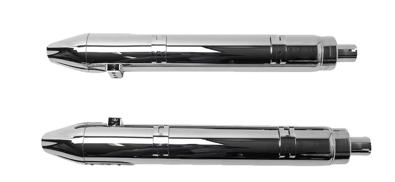 S&S CYCLE 4" Broadhead Slip-On Mufflers - Fishtail - Chrome