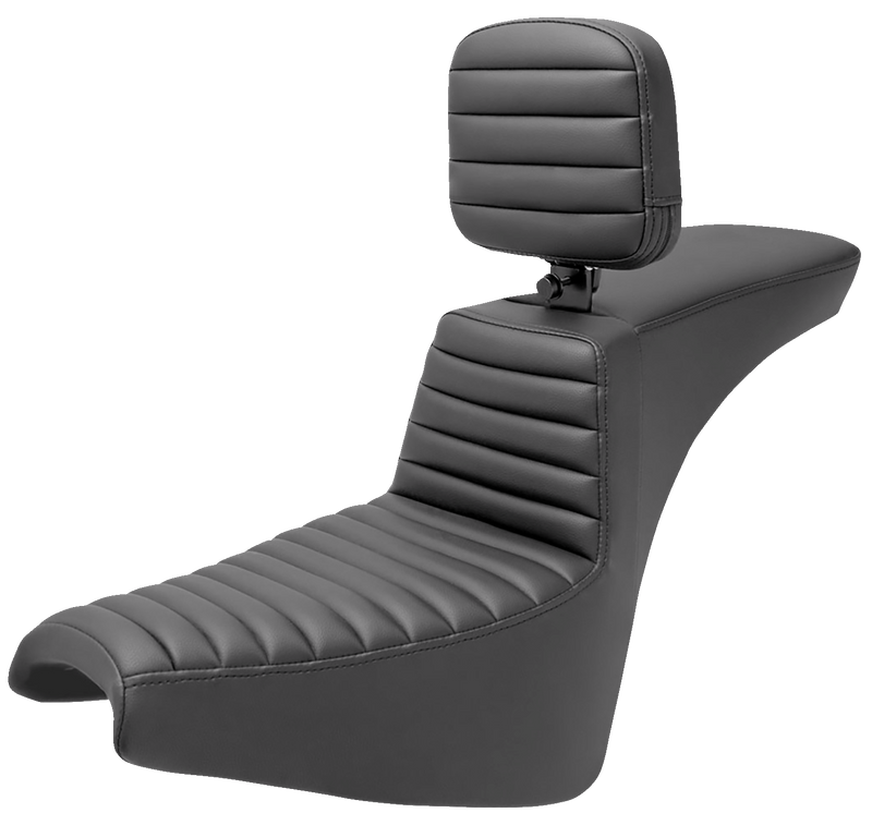 SADDLEMEN Tour Step-Up Seat - Rider Backrest - Tuck-n-Roll -  Softail '18-'24