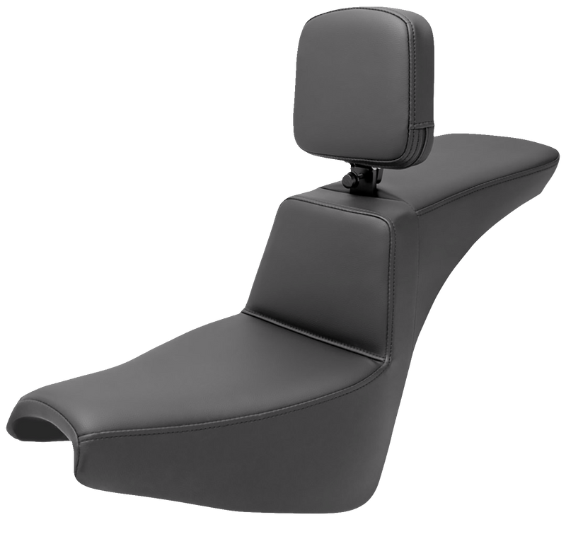 SADDLEMEN Tour Step-Up Seat - Rider Backrest - Plain - Softail '18-'24