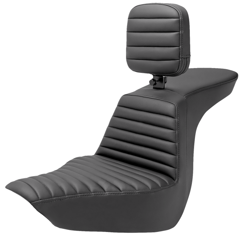 SADDLEMEN Tour Step-Up Seat - Rider Backrest - Tuck-n-Roll - Softail '18-'24