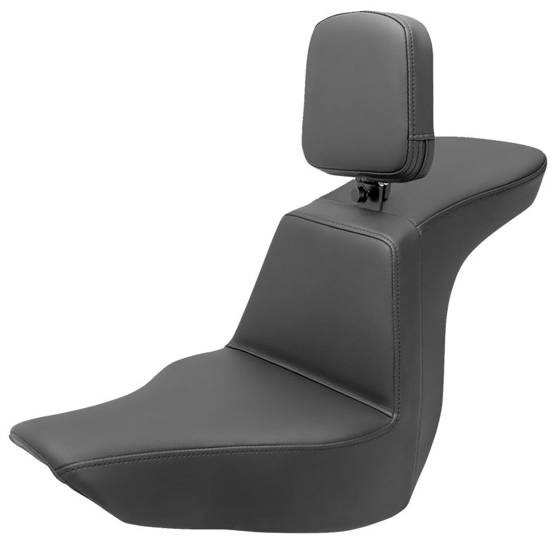 SADDLEMEN Tour Step-Up Seat - Rider Backrest - Plain - Softail '18-'24