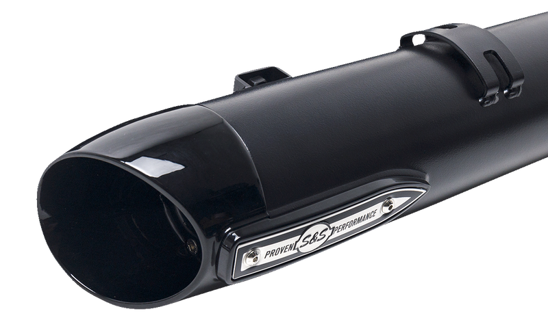 S&S CYCLE 4" Broadhead Slip-On Mufflers - Slash Cut - Black