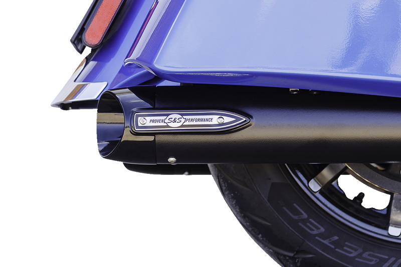 S&S CYCLE 4" Broadhead Slip-On Mufflers - Slash Cut - Black