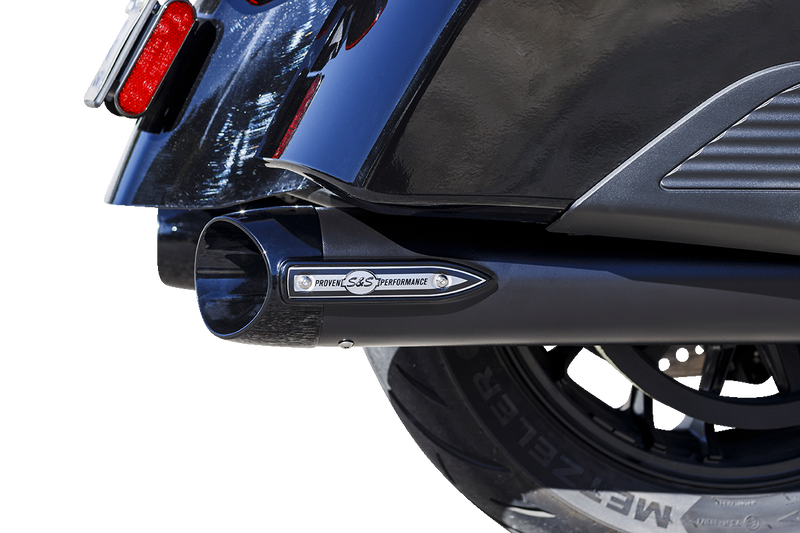 S&S CYCLE 4" Broadhead Slip-On Mufflers - Slash Cut - Black