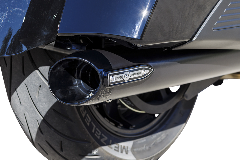 S&S CYCLE 4" Broadhead Slip-On Mufflers - Slash Cut - Black