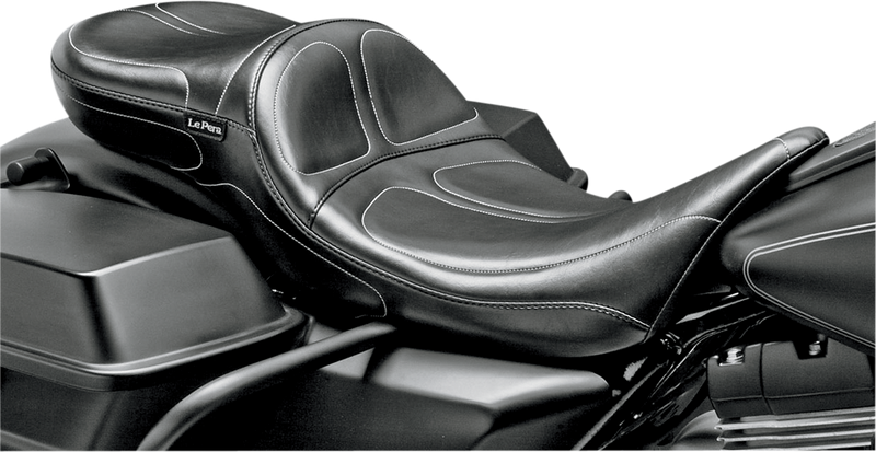 LE PERA Maverick Daddy Long Legs Seat - Black - Stitched - Touring '08-'23
