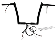 FAT BAGGERS INC. EZ Install Wired 1-1/4" Pointed Top Handlebar Kit - 12" - Black 902912-B