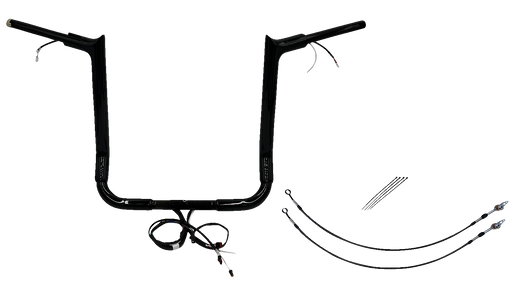 FAT BAGGERS INC. EZ Install Wired 1-1/2" Pointed Top Handlebar Kit - 16" - Black 802216-B