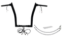 FAT BAGGERS INC. EZ Install Wired 1-1/2" Pointed Top Handlebar Kit - 16" - Black 802316-B