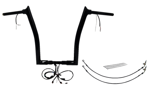 FAT BAGGERS INC. EZ Install Wired 1-1/2" Pointed Top Handlebar Kit - 16" - Black 802316-B
