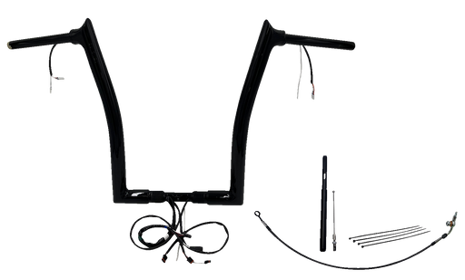 FAT BAGGERS INC. EZ Install Wired 1-1/2" Pointed Top Handlebar Kit - 16" - Black 812916-B