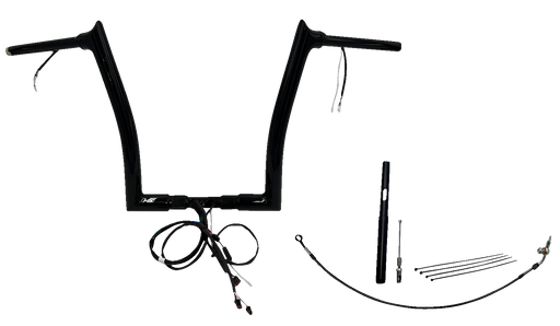 FAT BAGGERS INC. EZ Install Wired 1-1/2" Pointed Top Handlebar Kit - 14" - Black 812914-B