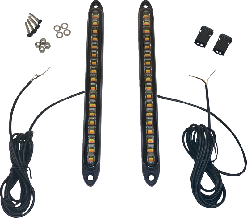 CUSTOM DYNAMICS Front LED Turn Signals - White/Amber - Universal