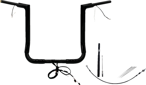 FAT BAGGERS INC. Handlebar Kit - Flat Top - 16" - Black 612016-B
