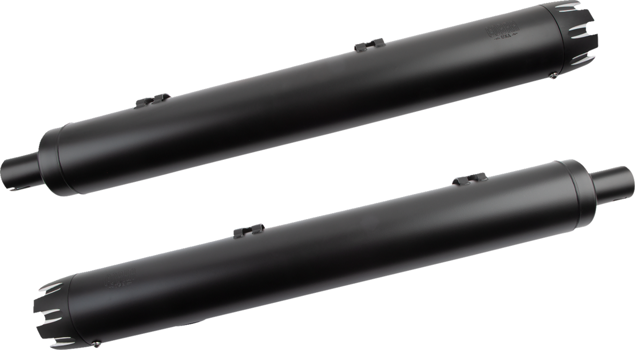 COBRA Dual Cut Slip-On Mufflers - Black