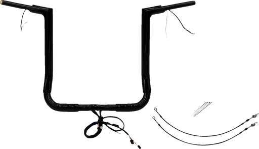 FAT BAGGERS INC. EZ Install Wired 1-1/2" Flat Top Handlebar Kit - 16" - Black 602216-B