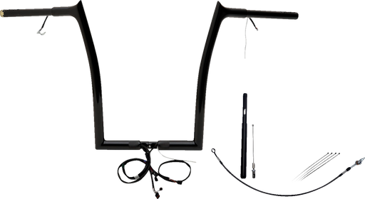 FAT BAGGERS INC. EZ Install Wired 1-1/4" Pointed Top Handlebar Kit - 16" - Black 912916-B