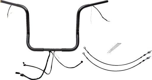 FAT BAGGERS INC. EZ Install Wired 1-1/4" Round Top Handlebar Kit - 14" - Black 902514-B