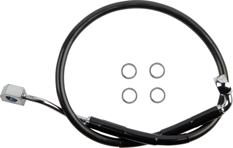 DRAG SPECIALTIES Brake Line - Rear - Master Cylinder to ABS - Black - FL/FX '18-'23