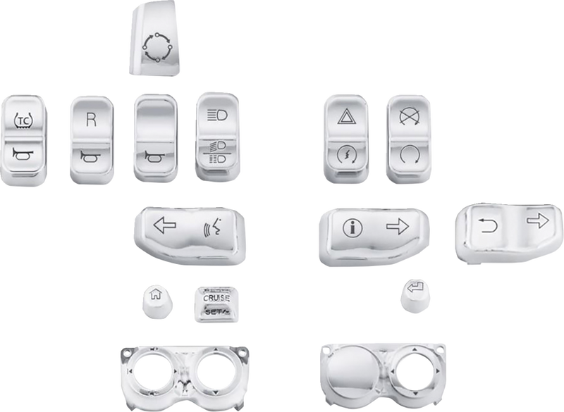 DRAG SPECIALTIES Replacement 15-Piece Switch Cap Kit - Chrome