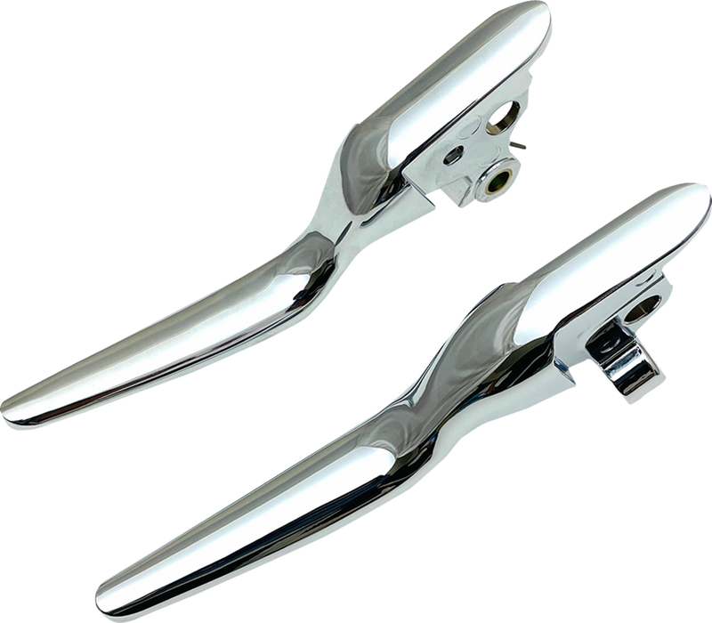 DRAG SPECIALTIES LSR Style Wide Blade Brake / Clutch Lever Set - Chrome