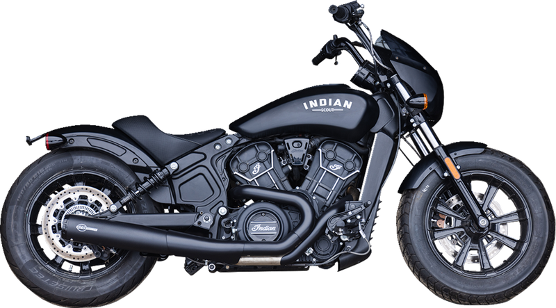 S&S CYCLE 2-into-1 Grand National Exhaust System - Black - 50-State