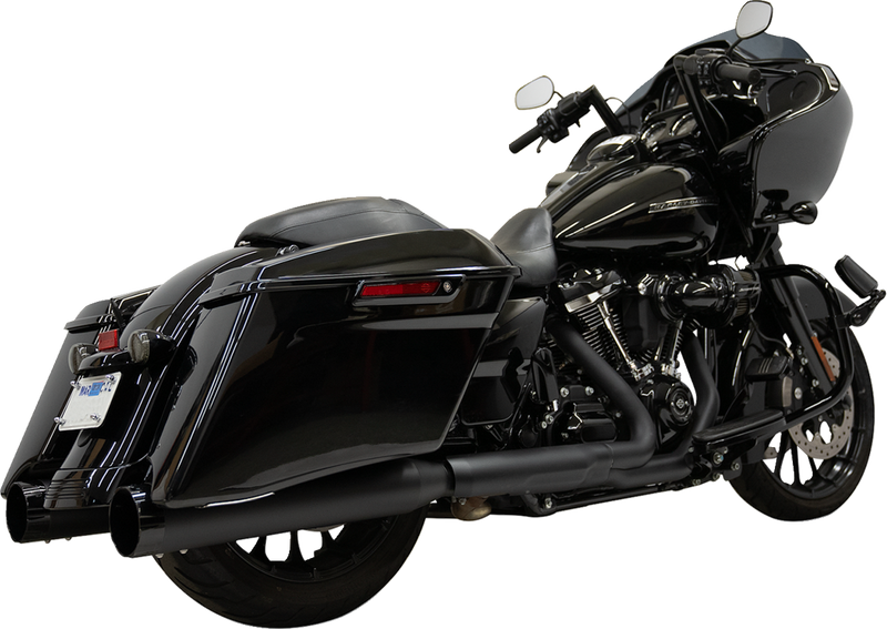 BASSANI XHAUST 4-1/2" Slip-On Mufflers - Black - '17-'23 TOURING