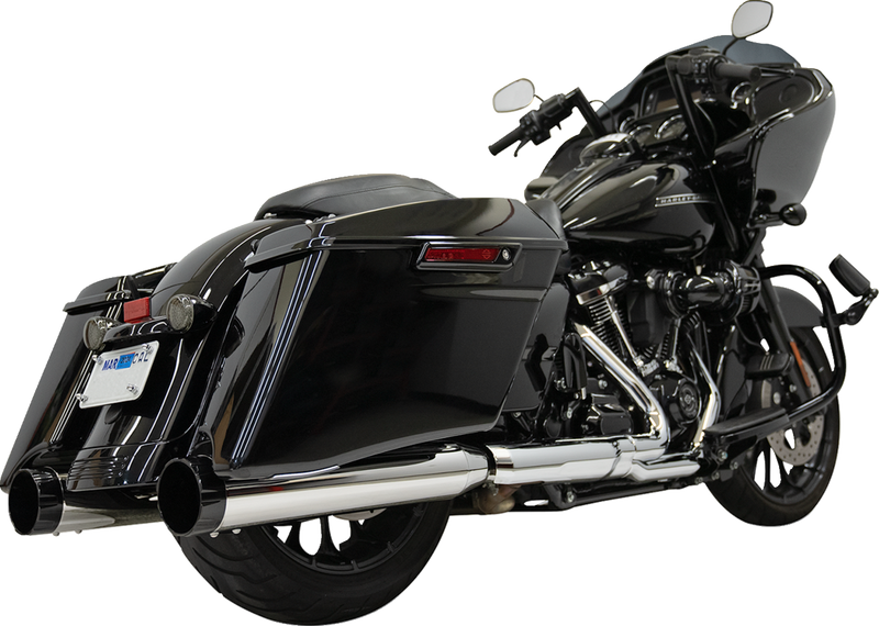BASSANI XHAUST 4-1/2" Slip-On Mufflers - Chrome - '17-'23 TOURING