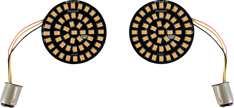 CUSTOM DYNAMICS Genesis® 4 Solid Amber Front Turn Signal Insert - Amber - 1157