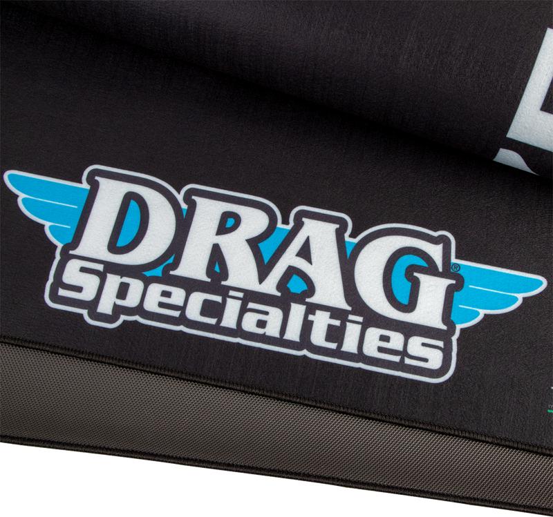DRAG SPECIALTIES Logo Absorbent Garage Mat / Pit Pad - Large 31-1/2" x 78-3/4"