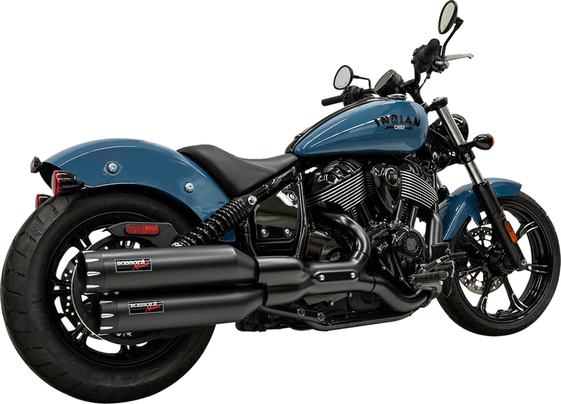 BASSANI XHAUST 4" Slip-On Mufflers - Black - '22-'23 CHIEF MODELS