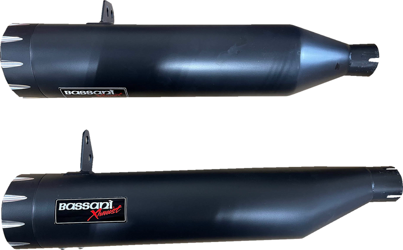 BASSANI XHAUST 4" Slip-On Mufflers - Black - '22-'23 CHIEF MODELS
