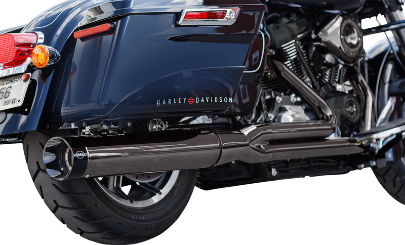 S&S CYCLE 2-into-1 Lava Chrome Sidewinder Exhaust System - Race Only