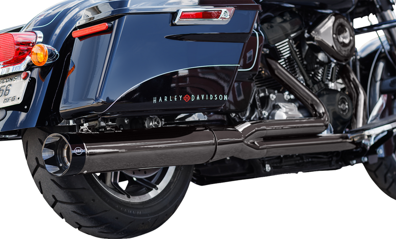 S&S CYCLE 2-into-1 Lava Chrome Sidewinder Exhaust System - 49-State