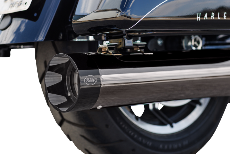 S&S CYCLE 2-into-1 Lava Chrome Sidewinder Exhaust System - 49-State