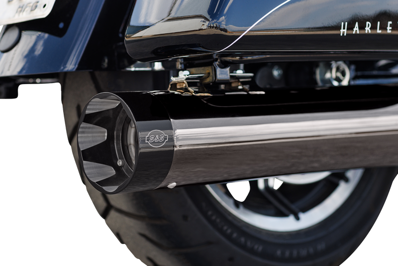 S&S CYCLE 2-into-1 Lava Chrome Sidewinder Exhaust System - Race Only