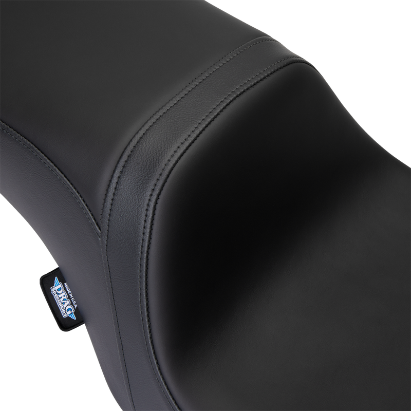 DRAG SPECIALTIES Predator Smooth Solar Leather w/o Backrest 2-Up Seat - Black - Touring '08-'23