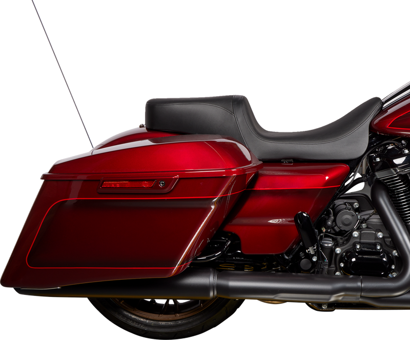 DRAG SPECIALTIES Predator II Smooth Vinyl Seat w/o Backrest - Black - Touring '08-'23