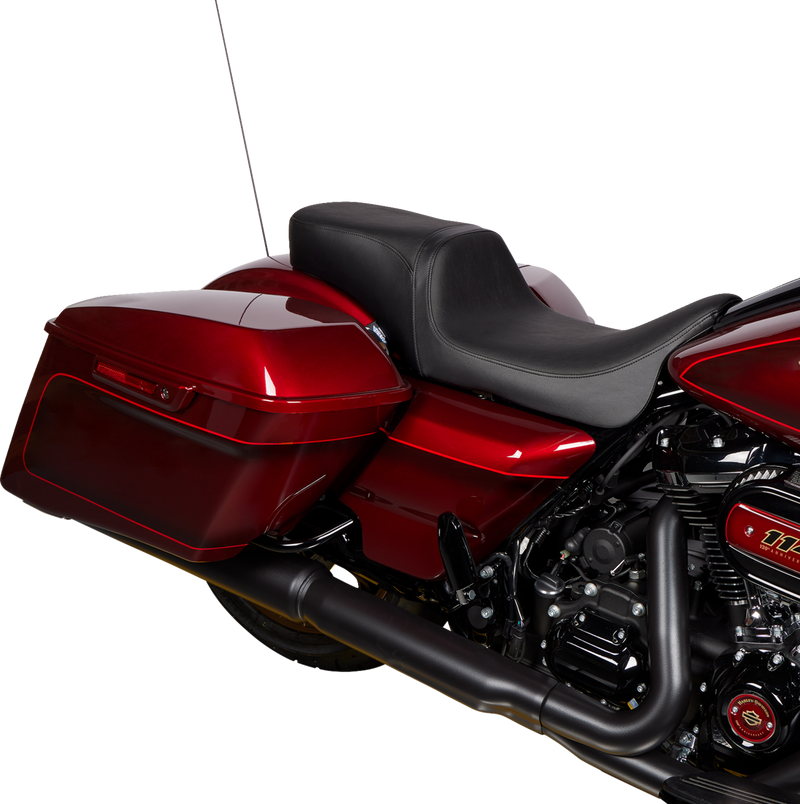 DRAG SPECIALTIES Predator II Smooth Vinyl Seat w/o Backrest - Black - Touring '08-'23