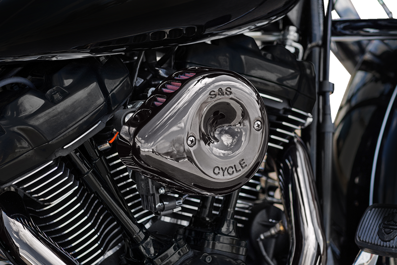 S&S CYCLE Stealth Mini Teardrop Air Cleaner - M8 - Lava Chrome