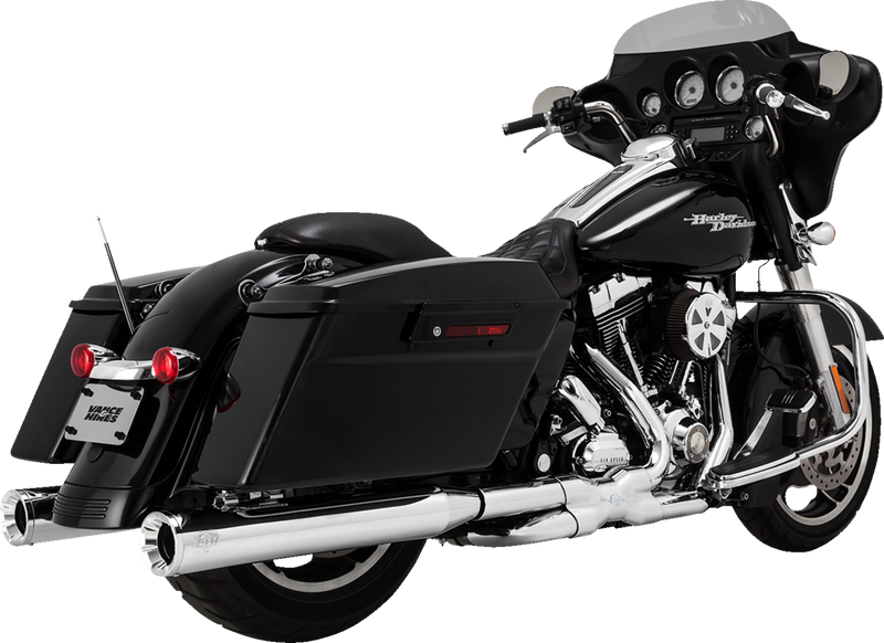 VANCE & HINES Power Duals PCX* Header System - Chrome - 2009-2016 TOURING MODELS