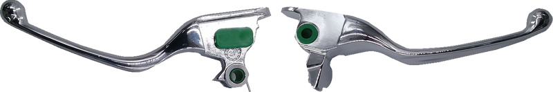 DRAG SPECIALTIES Late-Style Wide Blade Brake / Clutch Lever Set - Chrome