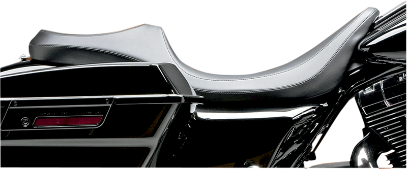 LE PERA Villain Daddy Long Leg Seat - Smooth - Black - Touring '08-'23