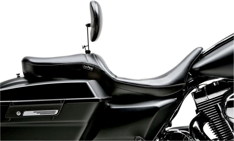 LE PERA Maverick Seat - with Backrest - Smooth - Black - Touring '08-'23