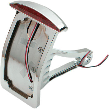 DRAG SPECIALTIES Side Mount Taillight/License Plate Mount - Curved Vertical - Half-Moon